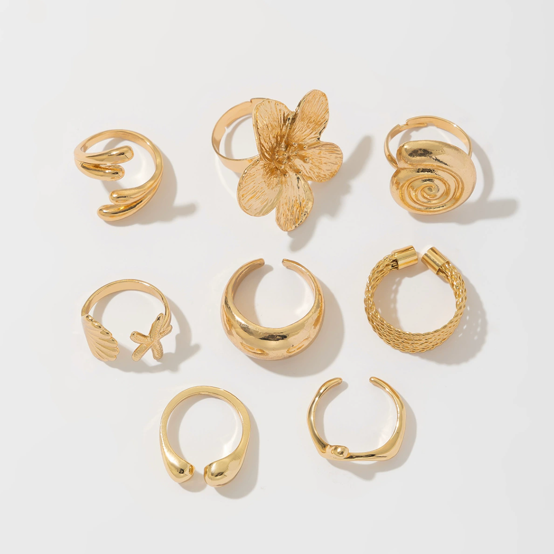 Aurora Gold Ring Set
