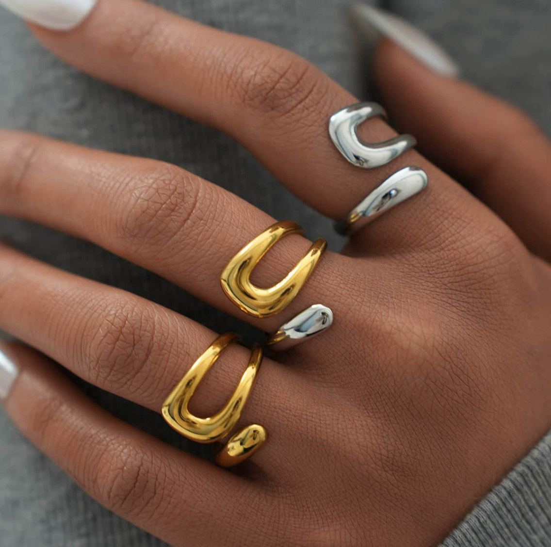 Liora Open Steel Ring