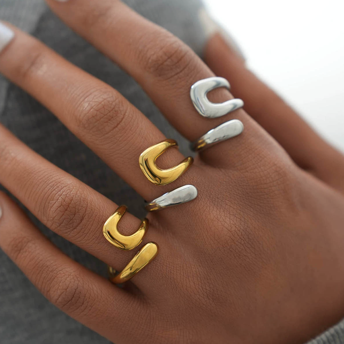 Liora Open Steel Ring