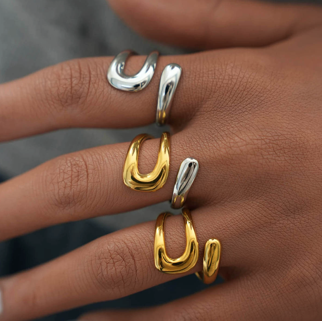 Liora Open Steel Ring