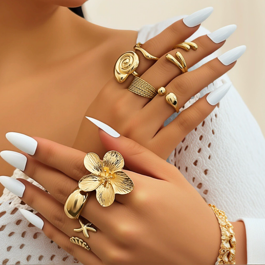 Aurora Gold Ring Set